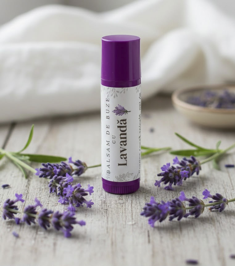 Balsam de buze natural cu Lavandă
