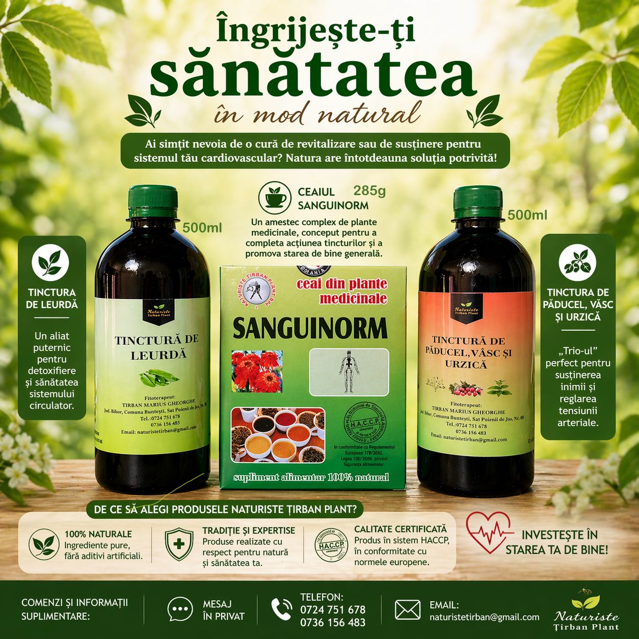 Pachet Sanguinorm (Revitalizare & Circulație)