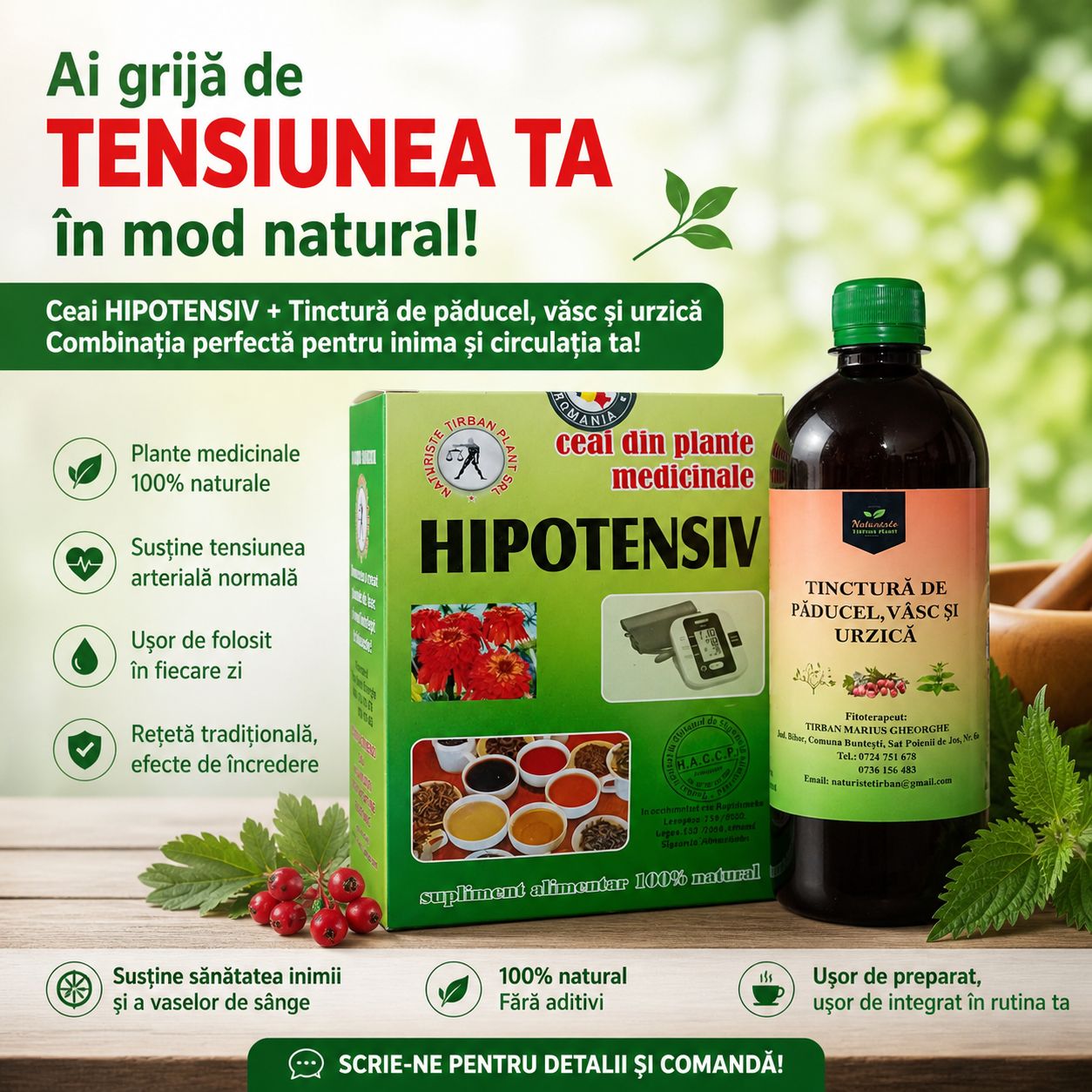 Pachet Hipotensiv (Tensiune sub control)